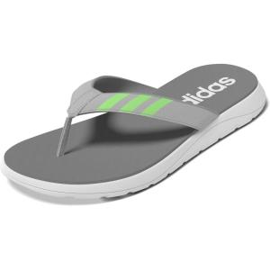 imageadidas Mens Comfort Flip FlopGreyGreen SparkWhite