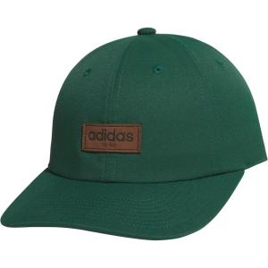 imageadidas Mens Court Slight Pre Curve Brim Relaxed Crown Strapback Retro Style HatCollegiate GreenBlack