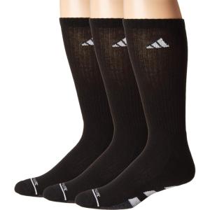 imageadidas Mens Cushioned Crew Socks 3PairBlackWhiteOnix Grey