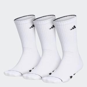 imageadidas Mens Cushioned Crew Socks 3PairWhiteBlackClear Onix Grey