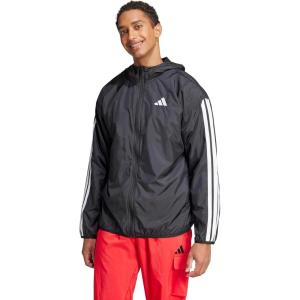 imageadidas Mens Essentials 3Stripes WindbreakerBlackWhite