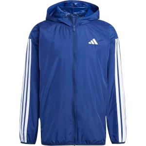 imageadidas Mens Essentials 3Stripes WindbreakerDark BlueWhite