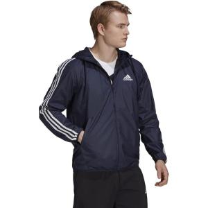 imageadidas Mens Essentials 3Stripes WindbreakerLegend Ink