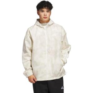 imageadidas Mens Essentials All Over Printed Woven JacketOff WhiteAlumina