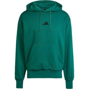 imageadidas Mens Essentials Feelcozy Fleece HoodieCollegiate GreenBlack