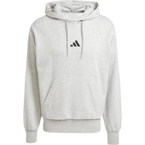 imageadidas Mens Essentials Feelcozy Fleece HoodieMedium Grey HeatherBlack