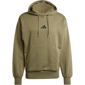 imageadidas Mens Essentials Feelcozy Fleece HoodieOlive StrataBlack