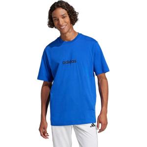 imageadidas Mens Essentials Linear Single Jersey TShirtTeam Royal BlueBlack