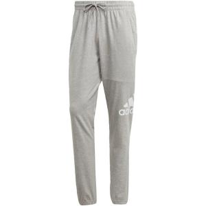 imageadidas Mens Essentials Logo Tapered Badge SweatpantsMedium Grey Heather