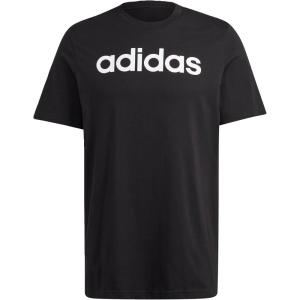 imageadidas Mens Essentials Single Jersey Linear Embroidered Logo TShirtBlack