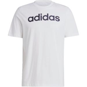 imageadidas Mens Essentials Single Jersey Linear Embroidered Logo TShirtWhiteBlack