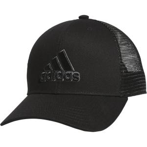 imageadidas Mens Mesh Back Structured Low Crown Adjustable Fit Snapback HatBlackOnix Grey