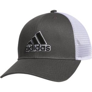 imageadidas Mens Mesh Back Structured Low Crown Adjustable Fit Snapback HatGrey SixBlackWhite