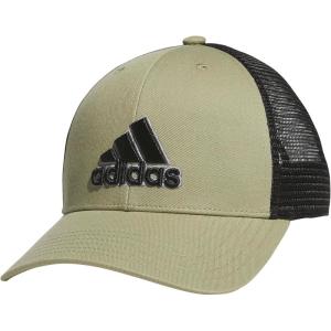 imageadidas Mens Mesh Back Structured Low Crown Adjustable Fit Snapback HatTent GreenGreyBlack