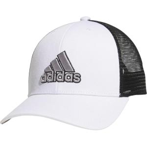imageadidas Mens Mesh Back Structured Low Crown Adjustable Fit Snapback HatWhiteLight Onix GreyBlack
