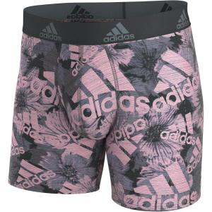 imageadidas Mens Performance Boxer Brief Underwear 1PackBos Floral Orchid FusioncarbonCarbon GreyGrey