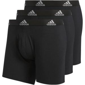 imageadidas Mens Performance Stretch Cotton Boxer Briefs 3Pack Soft Underwear Superior ComfortBlackBlack BlackBlack BlackBlack