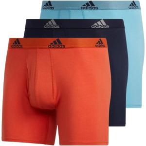 imageadidas Mens Performance Stretch Cotton Boxer Briefs 3Pack Soft Underwear Superior ComfortPreloved BlueLegend Ink BluePreloved Red