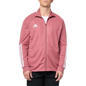 imageadidas Mens Sereno Training Casual Tops Casual Full Zip  GreyPreloved CrimsonWhite