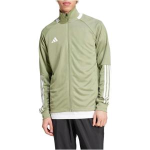imageadidas Mens Sereno Training Casual Tops Casual Full Zip  GreyTent GreenWhite