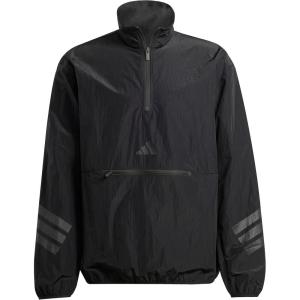 imageadidas Mens Size Future Icons 3Stripes Woven HalfZip SweatshirtBlack