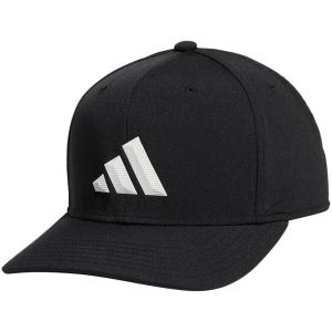 imageadidas Mens Three Bar Structured Snapback Adjustable Fit Hat 20BlackWhite