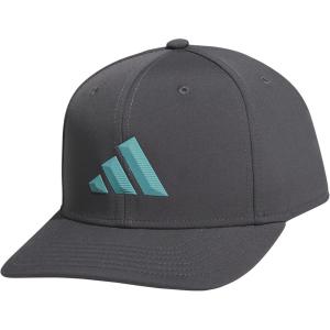 imageadidas Mens Three Bar Structured Snapback Adjustable Fit Hat 20Grey SixMint Tone Green