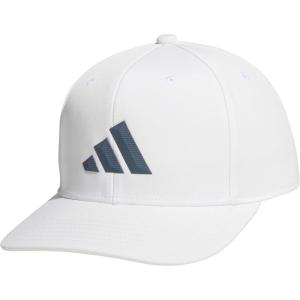imageadidas Mens Three Bar Structured Snapback Adjustable Fit Hat 20WhiteOnix Grey