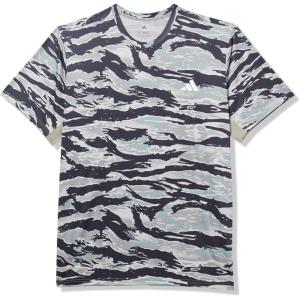 imageadidas Mens Train Essentials Camouflage All Over Printed TShirtSilver PebbleBlack