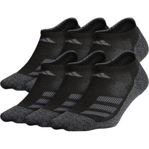 imageadidas Show Socks for Boys and Girls 6Pack Athletic Cushioned Low Profile Below AnkleBlackOnix GreyNight GreyStripe