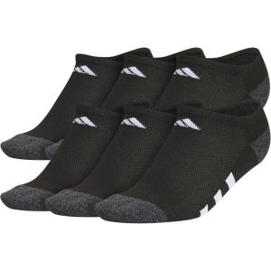 imageadidas Show Socks for Boys and Girls 6Pack Athletic Cushioned Low Profile Below AnkleBlackOnix GreyWhite