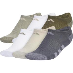imageadidas Show Socks for Boys and Girls 6Pack Athletic Cushioned Low Profile Below AnkleSilver Pebble GreyPutty GreyWhite