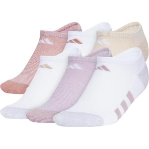 imageadidas Show Socks for Boys and Girls 6Pack Athletic Cushioned Low Profile Below AnkleWarm Clay PinkWonder BeigePreloved Fig PurpleGirls