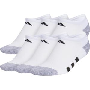 imageadidas Show Socks for Boys and Girls 6Pack Athletic Cushioned Low Profile Below AnkleWhiteGreyBlack