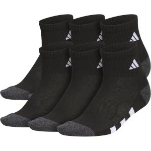 imageadidas Unisex Kids Quarter Ankle Socks for Boys and Girls Youth 6Pack Athletic Cushioned and ComfortableBlackOnix GreyWhite