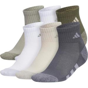 imageadidas Unisex Kids Quarter Ankle Socks for Boys and Girls Youth 6Pack Athletic Cushioned and ComfortableSilver Pebble GreyPutty GreyWhite