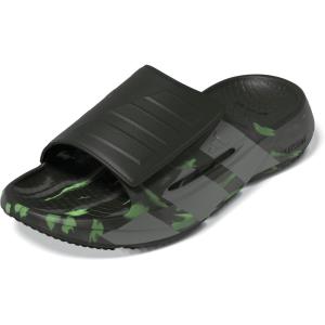 imageadidas UnisexAdult Lightblaze Slide SandalBlackIron MetallicLime Burst