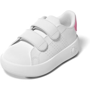 imageadidas UnisexChild Advantage Tennis ShoeWhiteBliss PinkBlack