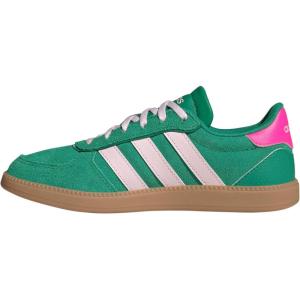 imageadidas UnisexChild Breaknet Sleek SneakerCourt GreenClear PinkLucid Pink