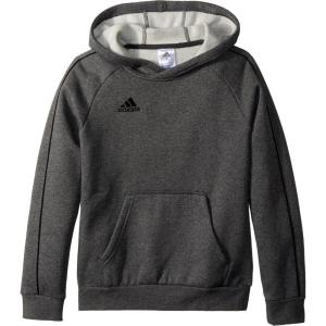 imageadidas UnisexChild Core 18 Soccer HoodieDark Grey HeatherBlack