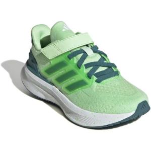 imageadidas UnisexChild Ultrarun 5 Elastic Lace ampamp Strap SneakerSemi Green SparkPreloved TealLime Burst