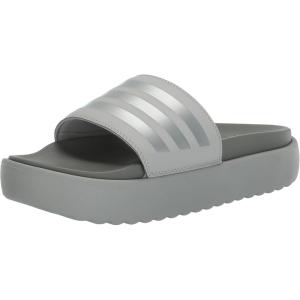 imageadidas Womens Adilette Platform Slide SandalGreySilver MetallicSolid Grey