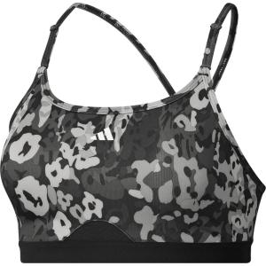 imageadidas Womens Aeroreact Training Light Support BraBlackSolid Grey
