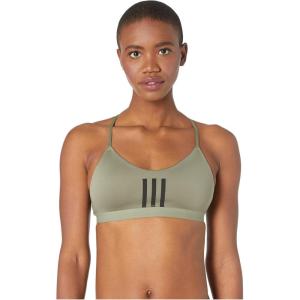 imageadidas Womens All Me 3Stripes Mesh BraLegacy GreenBlack