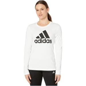 imageadidas Womens Basic Badge of Sport Long Sleeve TeeWhite