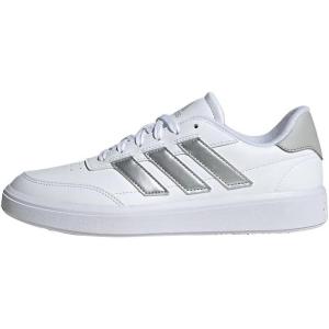 imageadidas Womens Courtblock SneakersCloud White Silver Metallic Grey Two