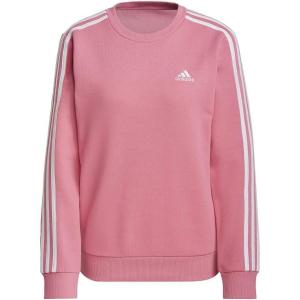imageadidas Womens Essentials 3Stripes Fleece SweatshirtRose ToneWhite