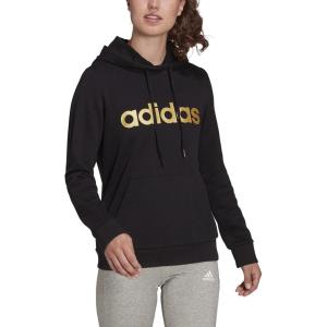 imageadidas Womens Essentials Logo HoodieBlackGold Metallic