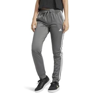 imageadidas Womens Essentials Warmup Slim Tapered 3Stripes Track PantsGrey