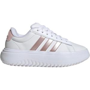 imageadidas Womens Grand Court Platform Sneakers Shoes Casual  WhiteWhiteSandy Pink MetSandy Pink